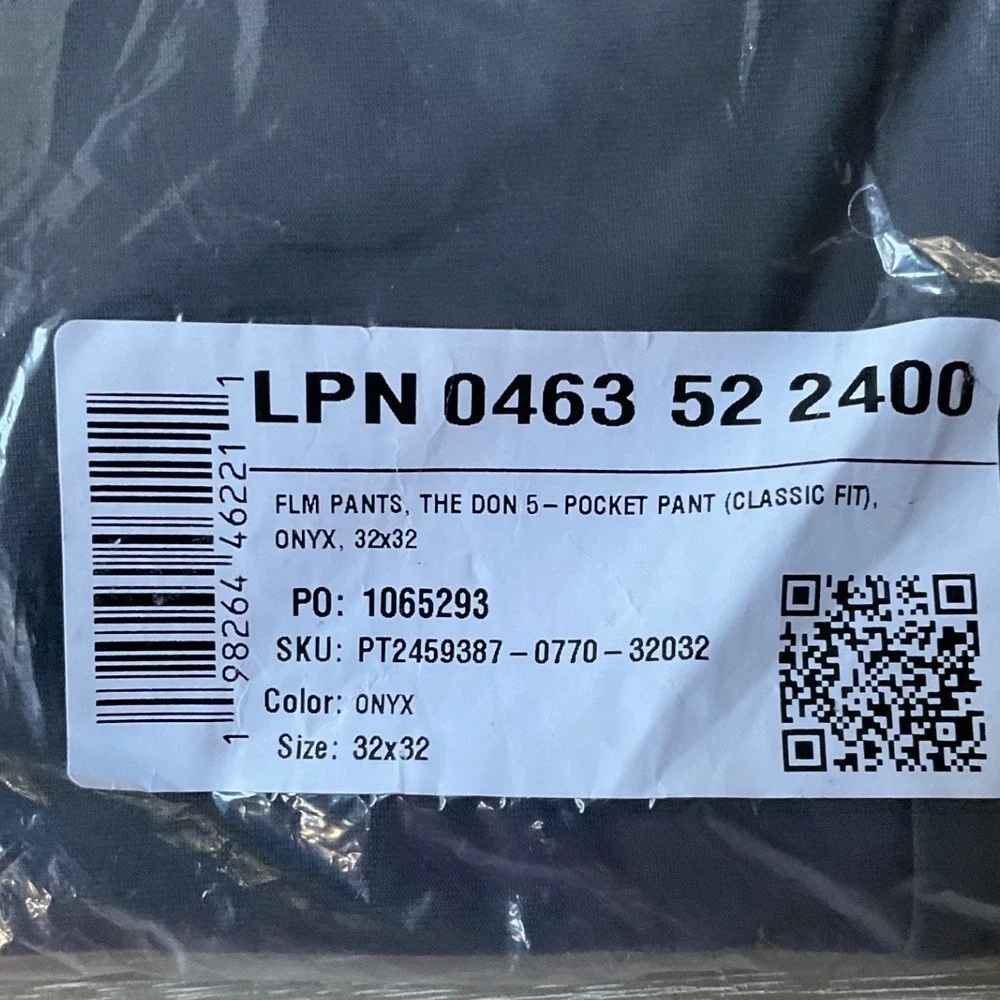 Fabletics Mens The Don 5 Pocket Pant Onyx Black Size 32x32‎ New With Tags